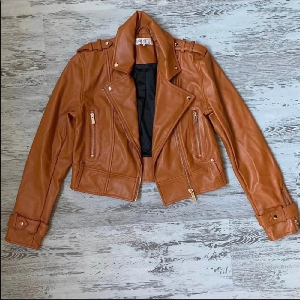 House of CB Crop Tan Leather Carson Jack